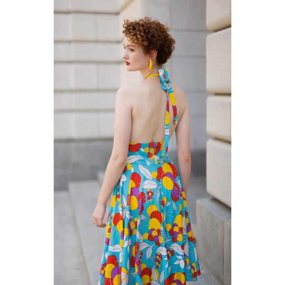 Trash Diva Yves Circle Dress Tutti Fruity Blue Balloon Print Size 6 NEW NWT - Picture 3 of 7